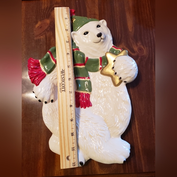 Christmas Bear serving plate 8 x 12 inches - Picture 2 of 5
